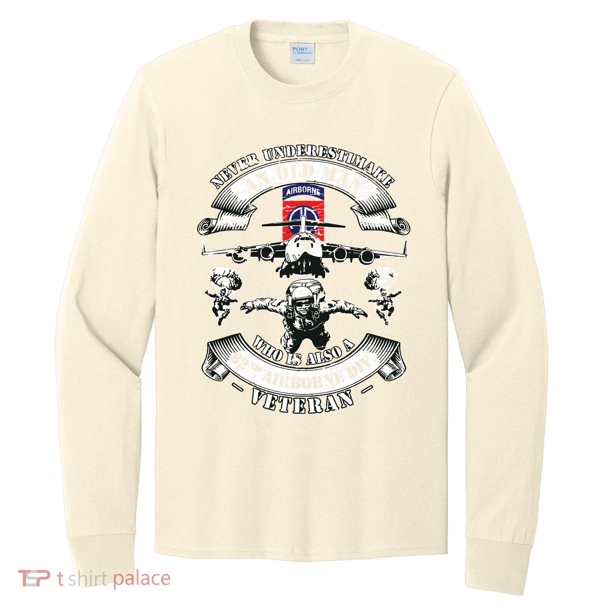 82nd Airborne Division Paratrooper Fort Bragg Veteran Gifts Long Sleeve Shirt