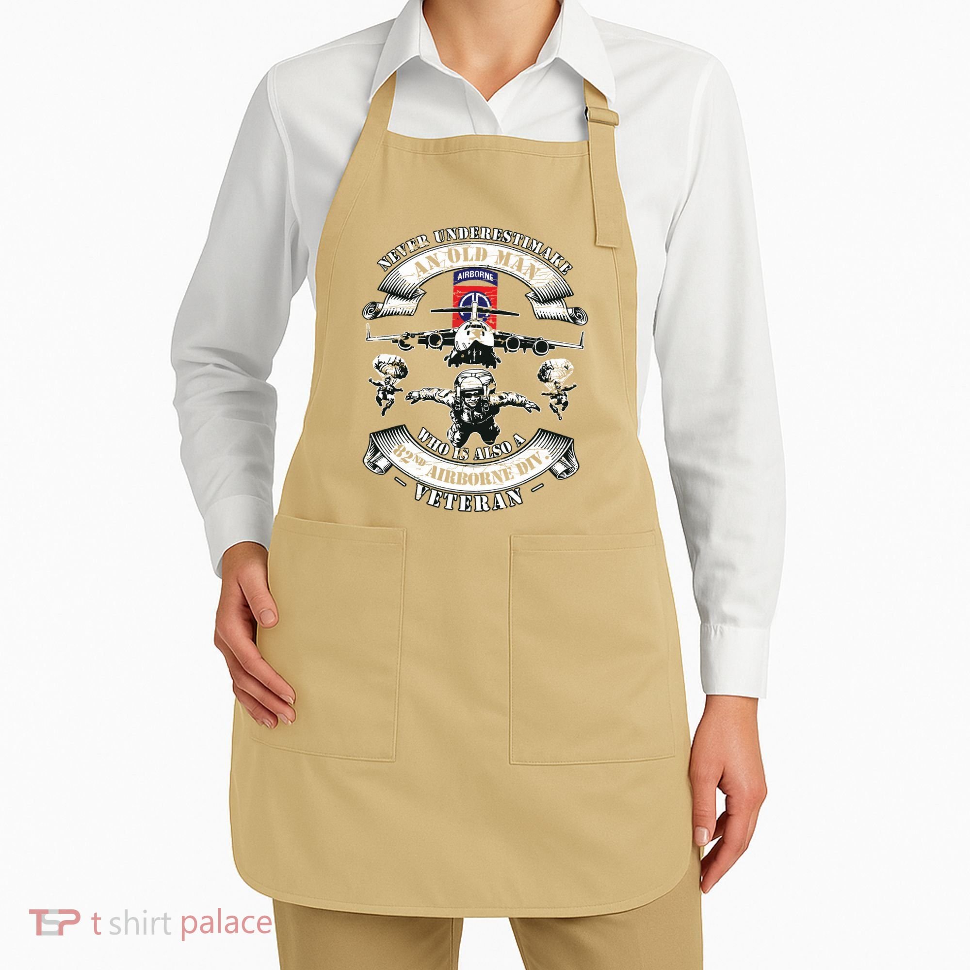 82nd Airborne Division Paratrooper Fort Bragg Veteran Gifts Apron