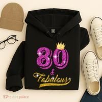 80 and Fabulous 80 yrs old B-day 80th Birthday Gift shirt Hoodie thumb 4