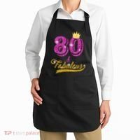 80 and Fabulous 80 yrs old B-day 80th Birthday Gift shirt Apron thumb 2