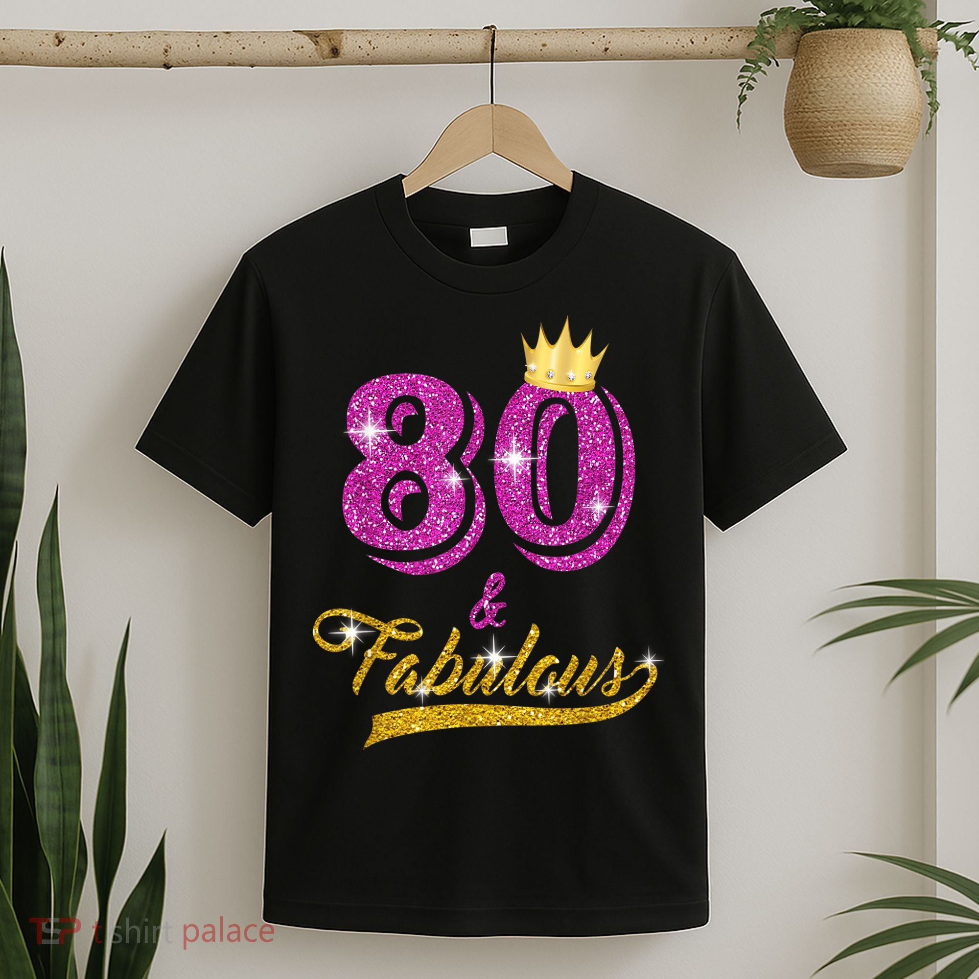 80 and Fabulous 80 yrs old B-day 80th Birthday Gift shirt T-Shirt