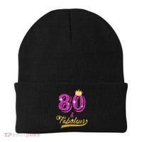 80 and Fabulous 80 yrs old B-day 80th Birthday Gift shirt Beanie thumb 0