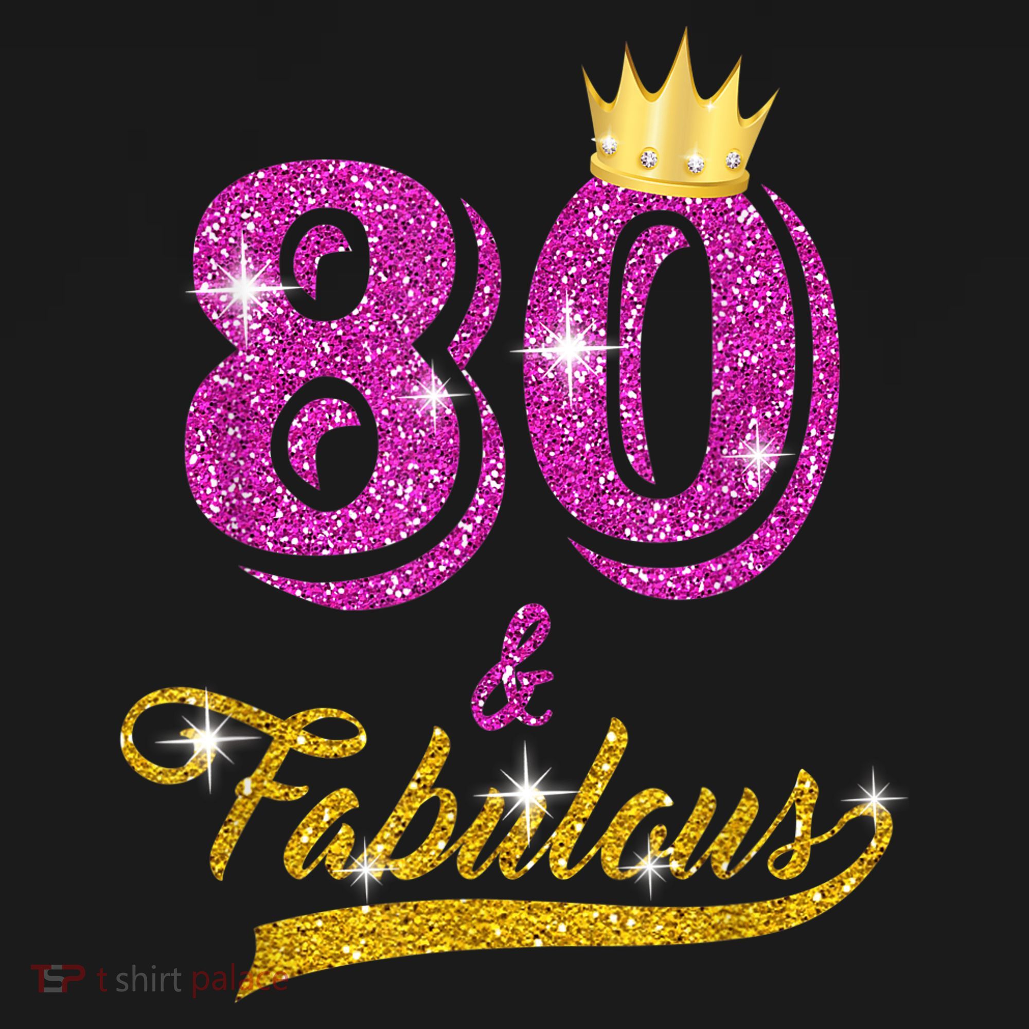 80 and Fabulous 80 yrs old B-day 80th Birthday Gift shirt Women's Hoodie