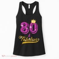80 and Fabulous 80 yrs old B-day 80th Birthday Gift shirt Women's Tank Top thumb 0