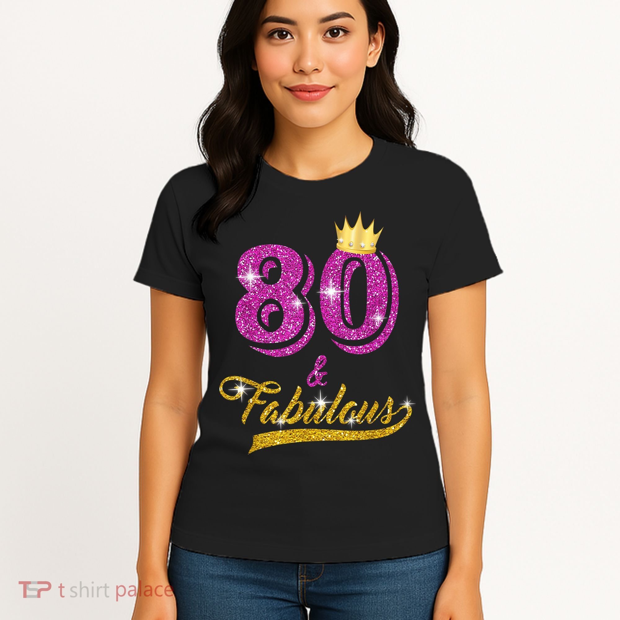 80 and Fabulous 80 yrs old B-day 80th Birthday Gift shirt Women's T-Shirt