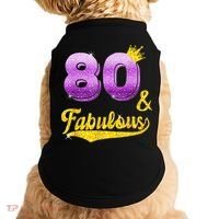 80 and fabulous - 80 years old Gift - 80th Birthday Doggie Tank thumb 0