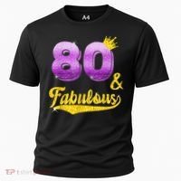 80 and fabulous - 80 years old Gift - 80th Birthday Cooling Performance Crew T-Shirt thumb 0