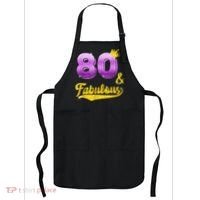80 and fabulous - 80 years old Gift - 80th Birthday Apron thumb 0