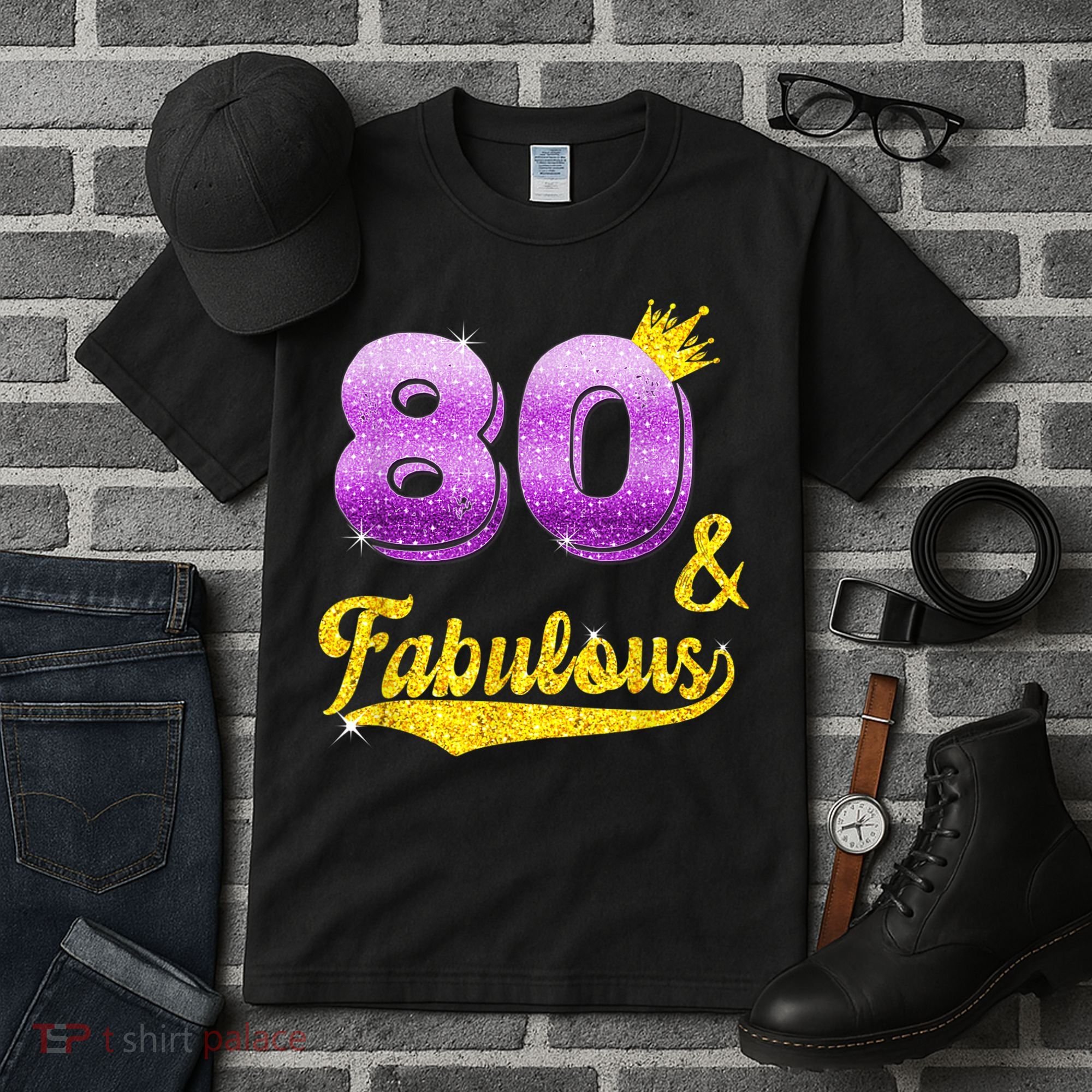80 and fabulous - 80 years old Gift - 80th Birthday Tall T-Shirt