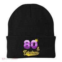 80 and fabulous - 80 years old Gift - 80th Birthday Beanie thumb 0