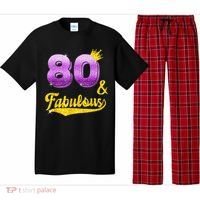 80 and fabulous - 80 years old Gift - 80th Birthday Pajama Set thumb 0