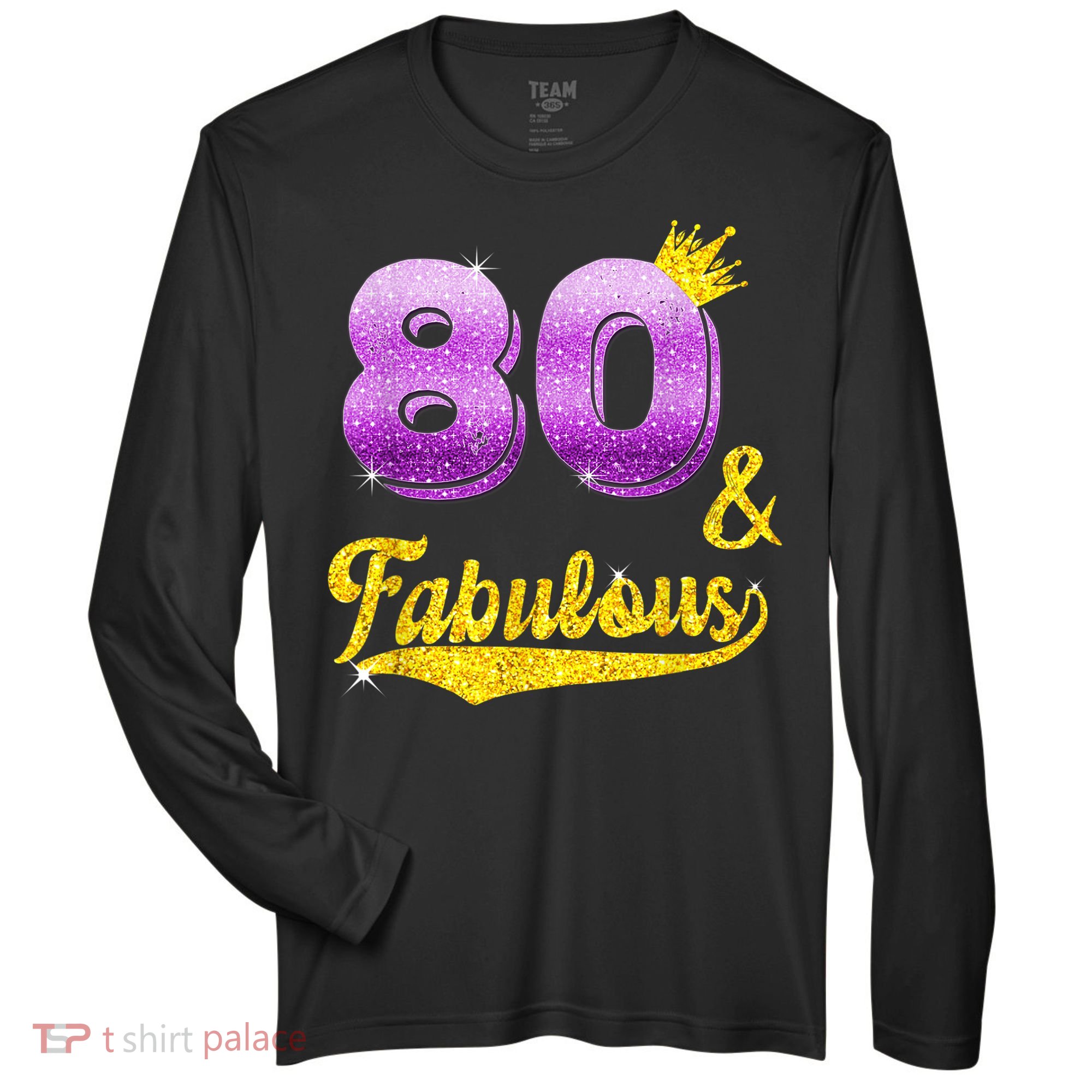 80 and fabulous - 80 years old Gift - 80th Birthday Zone Performance Long-Sleeve T-Shirt
