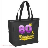 80 and fabulous - 80 years old Gift - 80th Birthday Tote Bag thumb 2