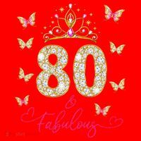 80 And Fabulous 80 Years Old Women 80th Birthday Santa Hat thumb 1