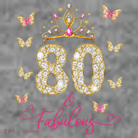 80 And Fabulous 80 Years Old Women 80th Birthday Hooded Wearable Blanket thumb 2