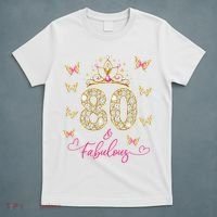 80 And Fabulous 80 Years Old Women 80th Birthday T-Shirt thumb 5