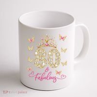 80 And Fabulous 80 Years Old Women 80th Birthday Coffee Mug thumb 1
