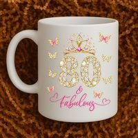 80 And Fabulous 80 Years Old Women 80th Birthday Coffee Mug thumb 2