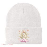 80 And Fabulous 80 Years Old Women 80th Birthday Beanie thumb 0