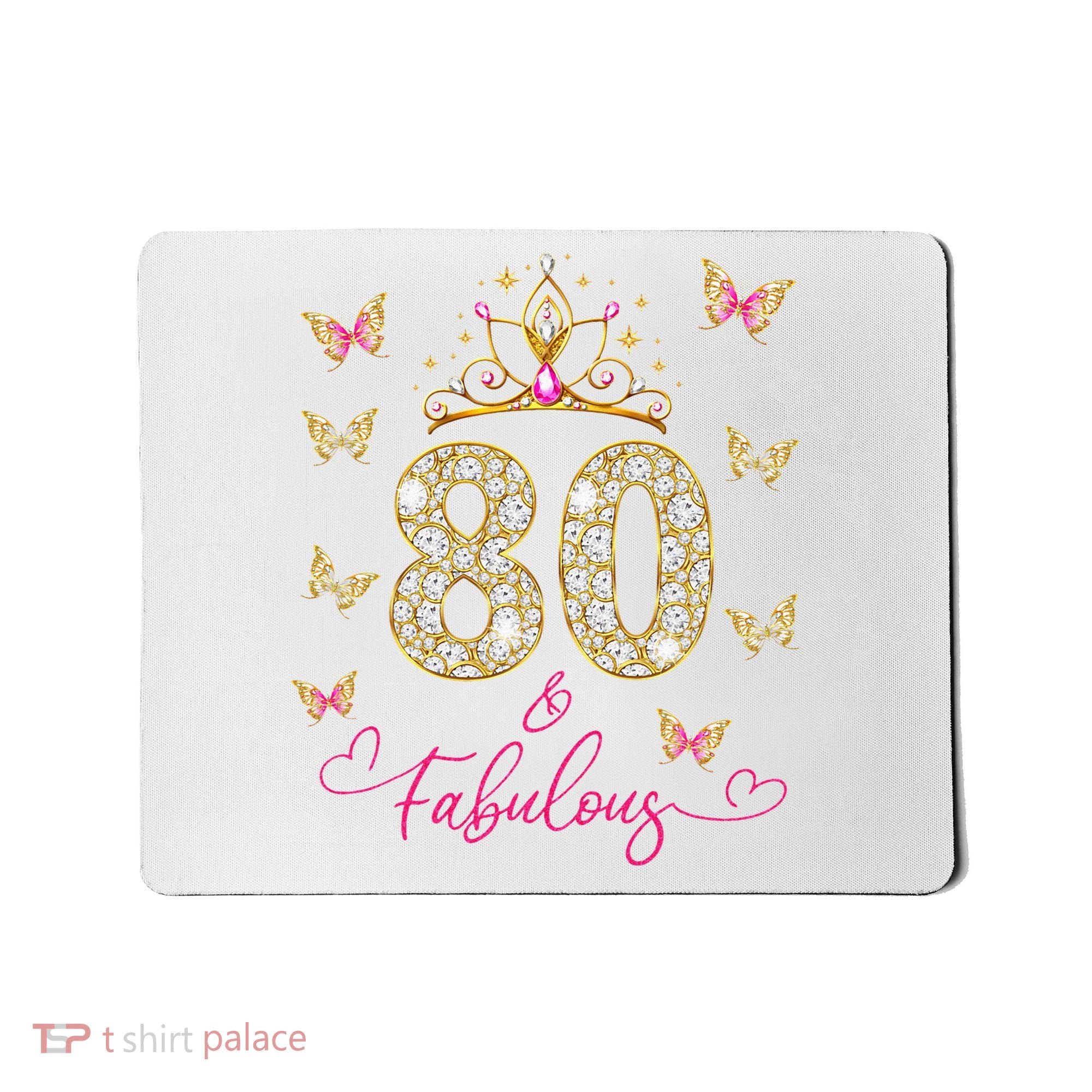 80 And Fabulous 80 Years Old Women 80th Birthday Mousepad