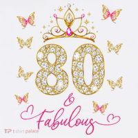 80 And Fabulous 80 Years Old Women 80th Birthday Mousepad thumb 1