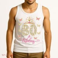 80 And Fabulous 80 Years Old Women 80th Birthday Tank Top thumb 3
