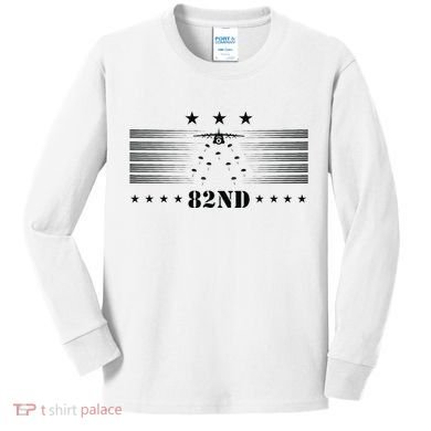 82nd Airborne Paratrooper Vintage Kids Long Sleeve Shirt