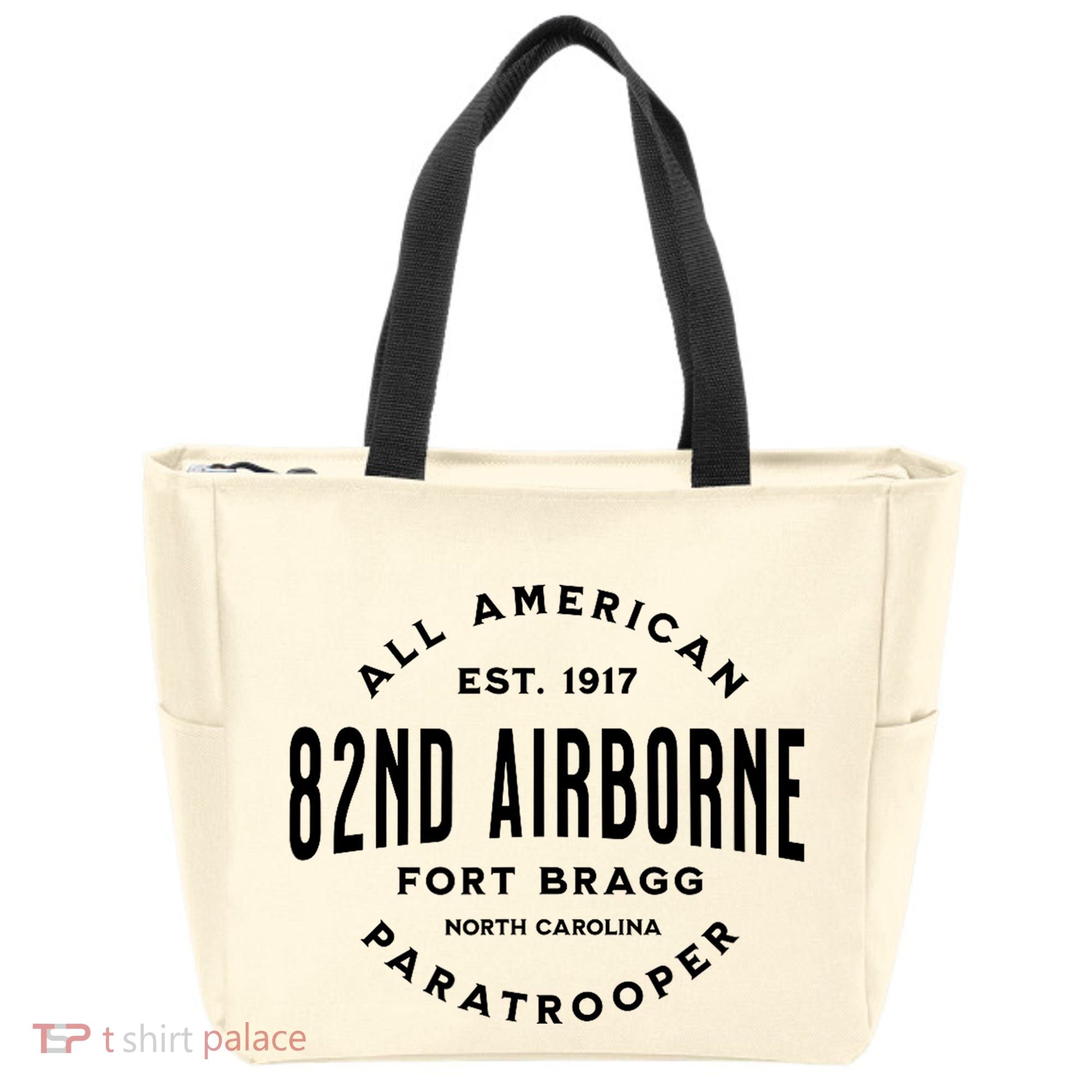 82nd Airborne Paratrooper Fort Bragg All American Veteran Tote Bag