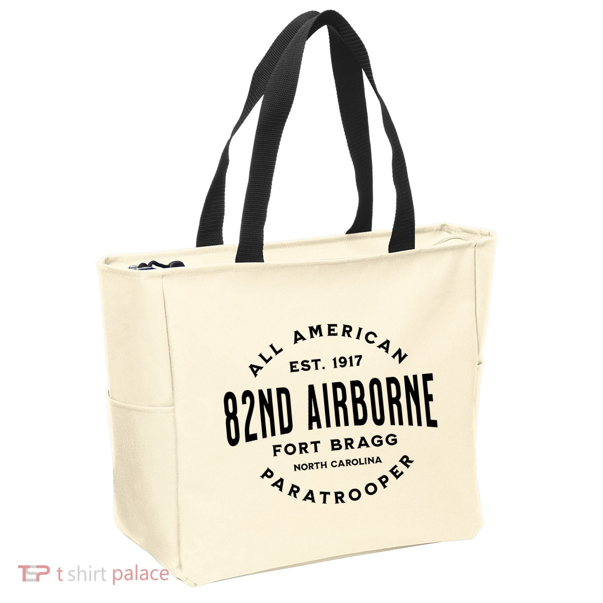 82nd Airborne Paratrooper Fort Bragg All American Veteran Tote Bag