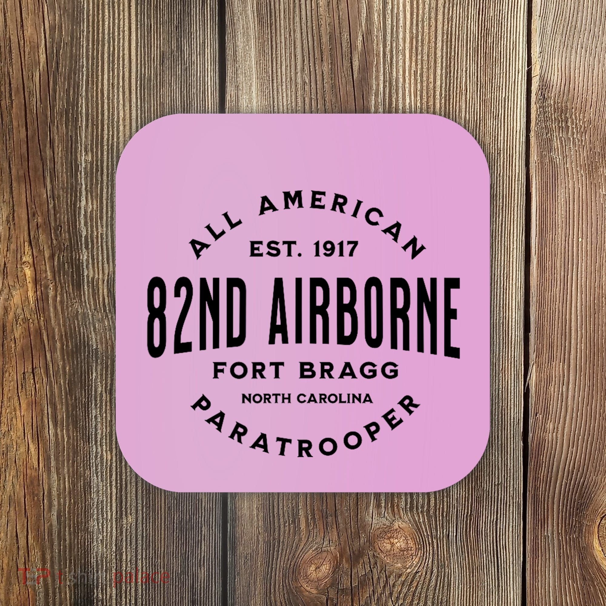 82nd Airborne Paratrooper Fort Bragg All American Veteran Coaster