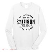 82nd Airborne Paratrooper Fort Bragg All American Veteran Long Sleeve Shirt thumb 0
