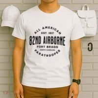 82nd Airborne Paratrooper Fort Bragg All American Veteran T-Shirt thumb 6