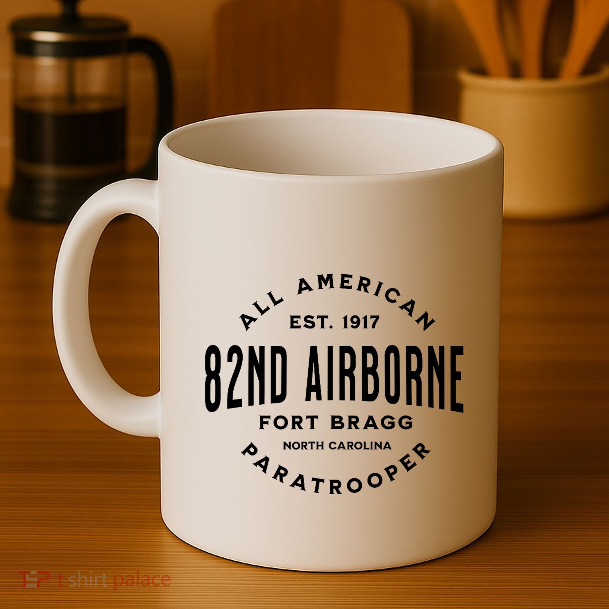 82nd Airborne Paratrooper Fort Bragg All American Veteran Coffee Mug