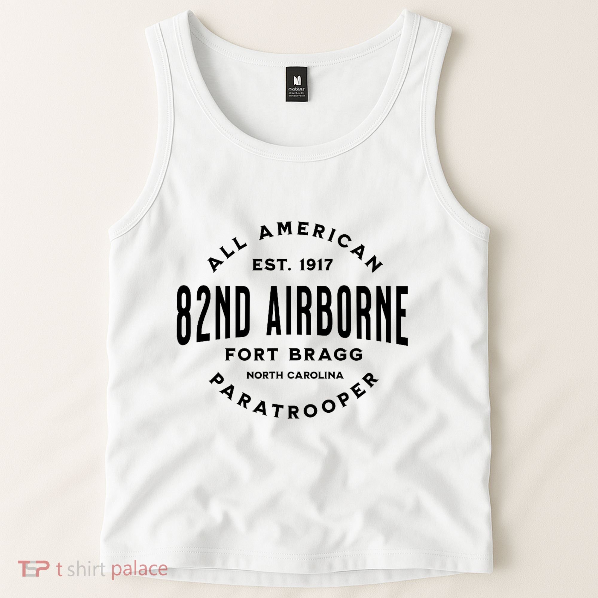 82nd Airborne Paratrooper Fort Bragg All American Veteran Tank Top