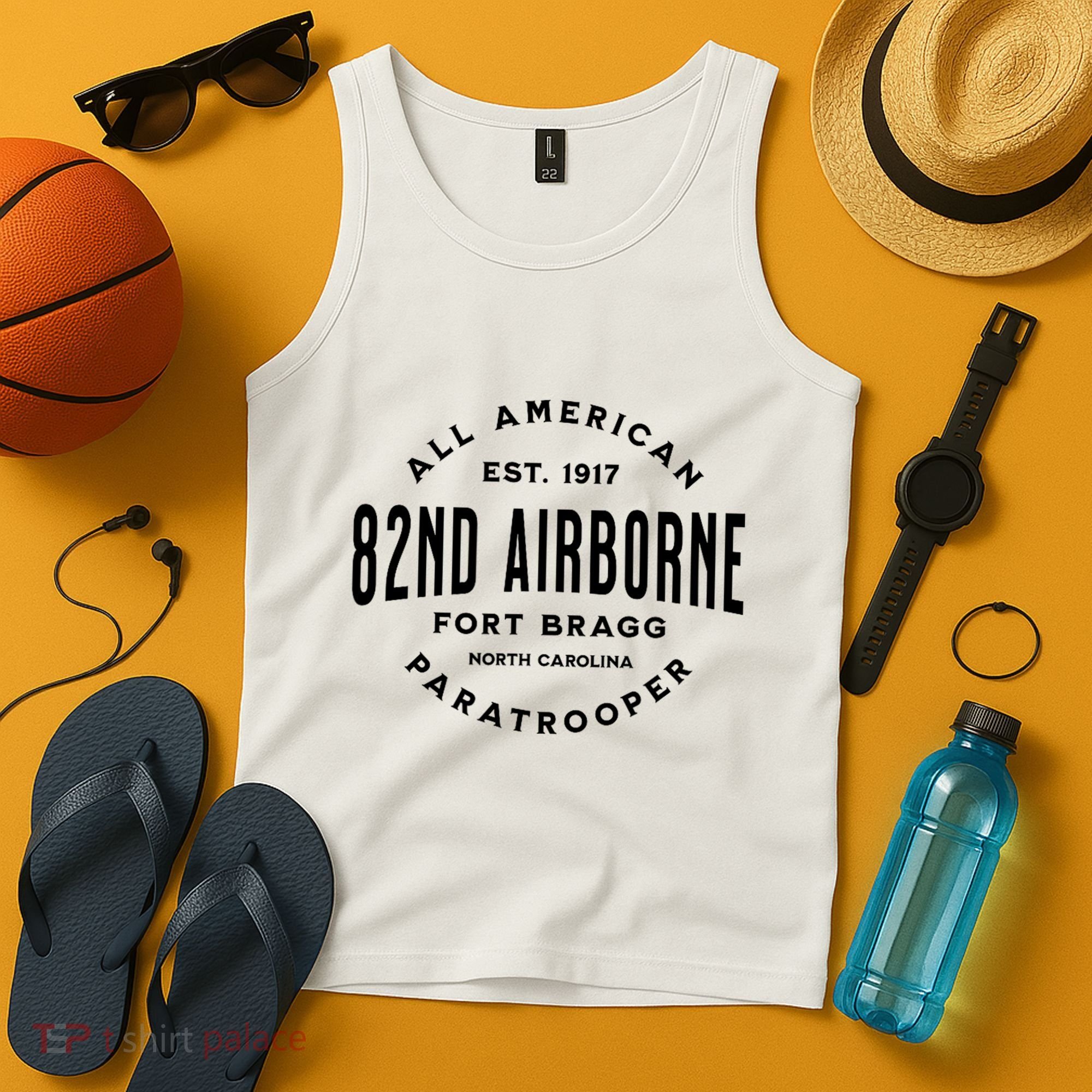 82nd Airborne Paratrooper Fort Bragg All American Veteran Tank Top