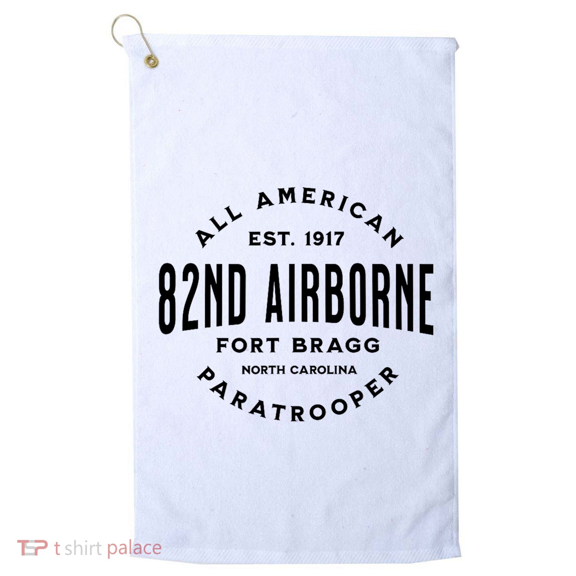 82nd Airborne Paratrooper Fort Bragg All American Veteran Golf Towel