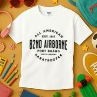 82nd Airborne Paratrooper Fort Bragg All American Veteran Kids T-Shirt thumb 3