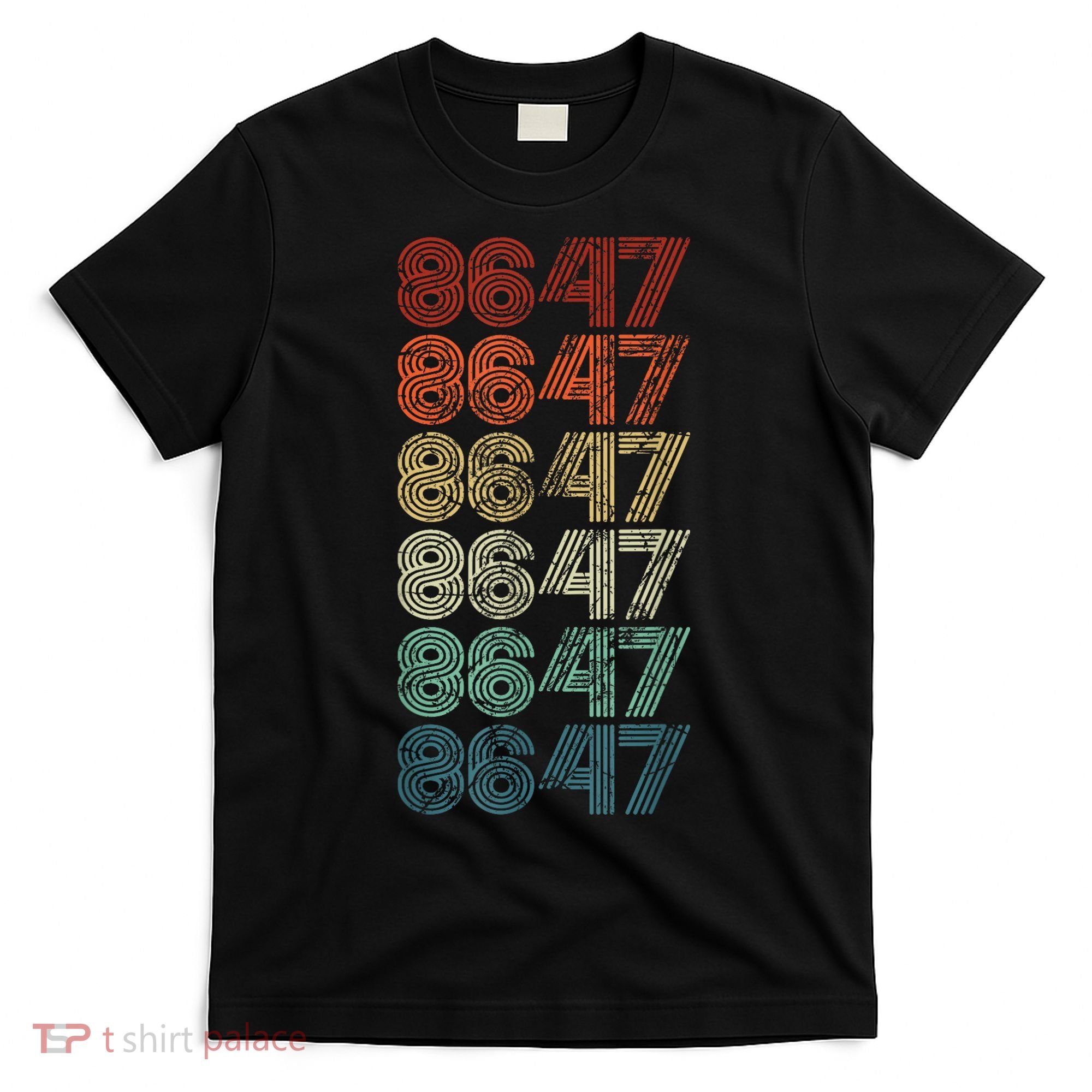 8647 Anti Trump 86 47 Retro Vintage Style Antitrump Vance T-Shirt