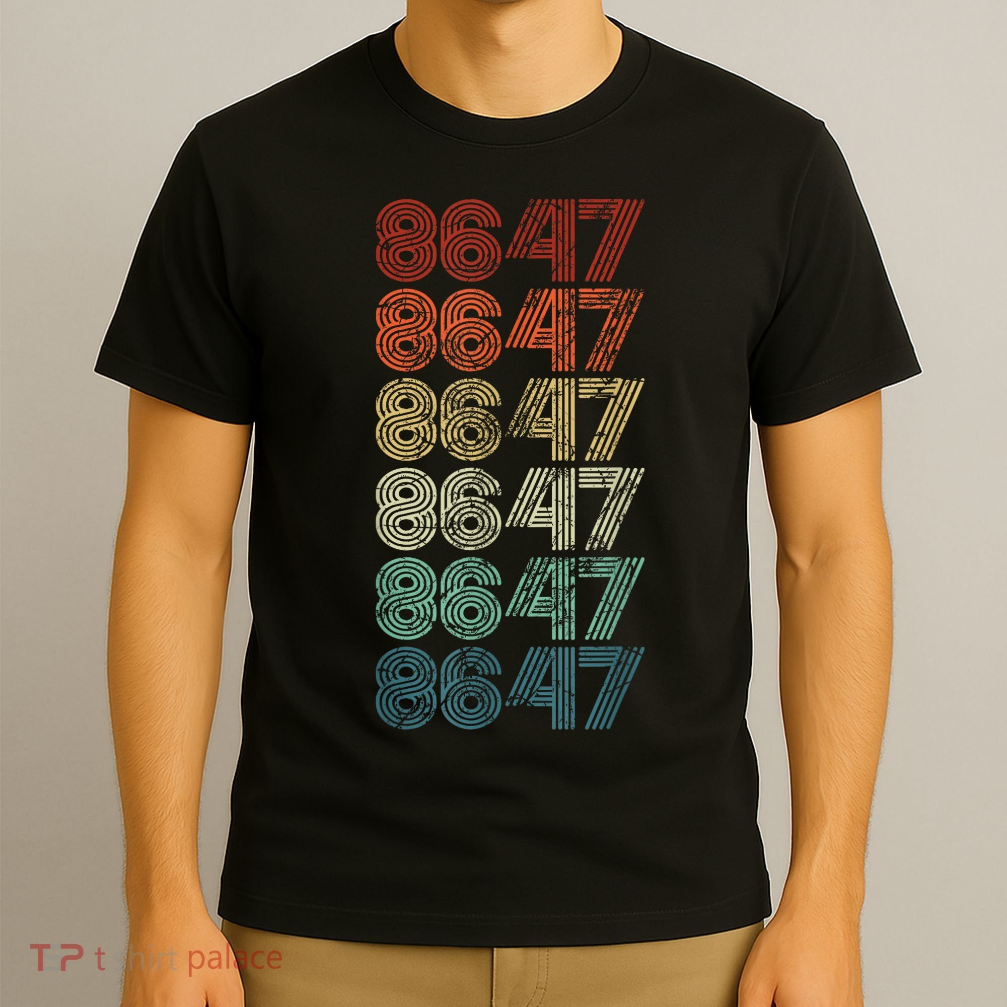 8647 Anti Trump 86 47 Retro Vintage Style Antitrump Vance T-Shirt