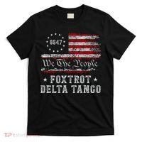 8647 Anti Trump Foxtrots Deltas Tangos Impeach 47 86 47 Flag T-Shirt thumb 0