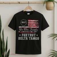 8647 Anti Trump Foxtrots Deltas Tangos Impeach 47 86 47 Flag T-Shirt thumb 2