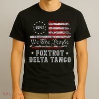 8647 Anti Trump Foxtrots Deltas Tangos Impeach 47 86 47 Flag T-Shirt thumb 3