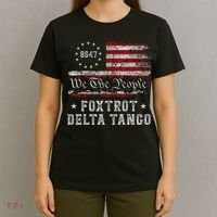 8647 Anti Trump Foxtrots Deltas Tangos Impeach 47 86 47 Flag T-Shirt thumb 4
