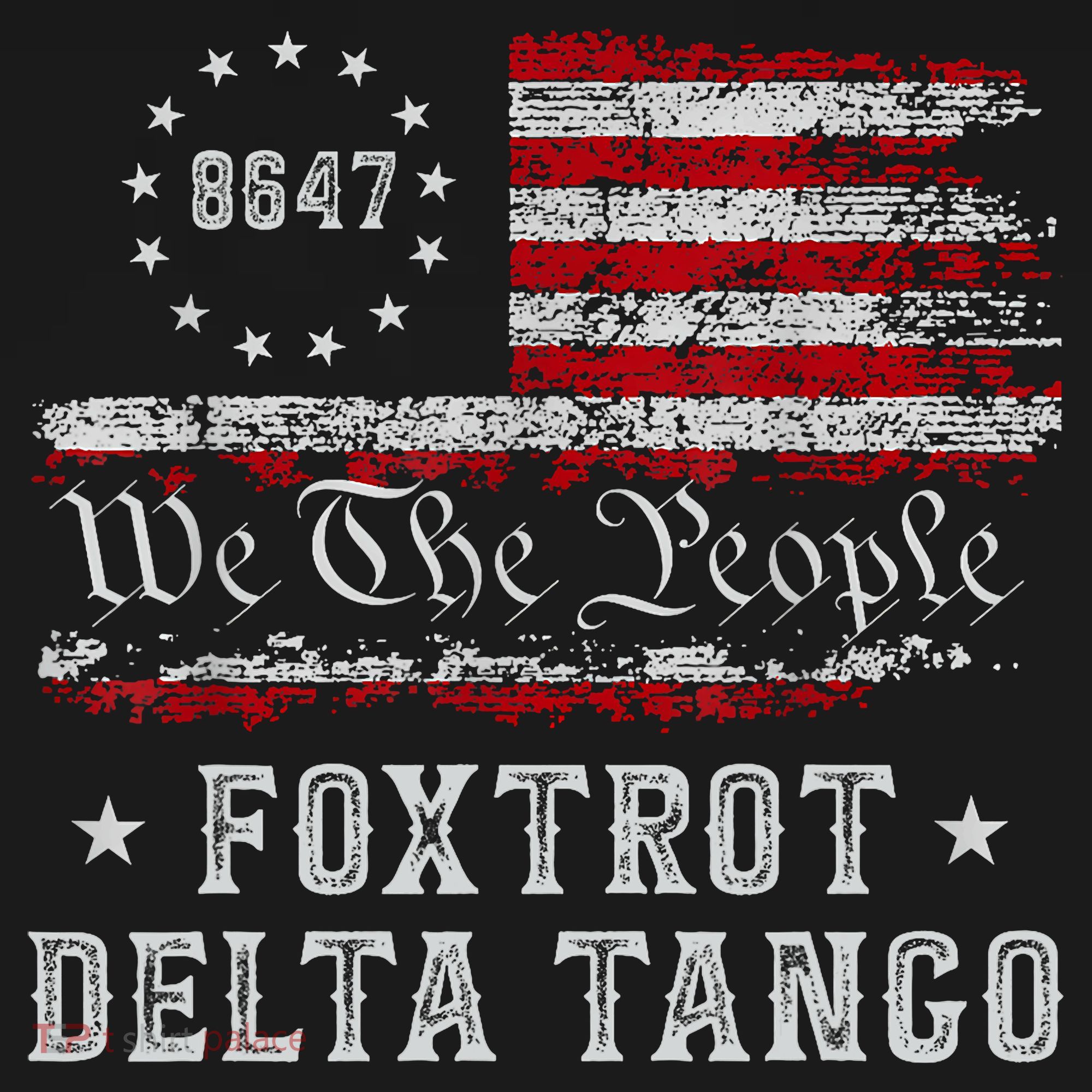 8647 Anti Trump Foxtrots Deltas Tangos Impeach 47 86 47 Flag Women's Hoodie