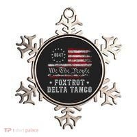 8647 Anti Trump Foxtrots Deltas Tangos Impeach 47 86 47 Flag Ornament thumb 0
