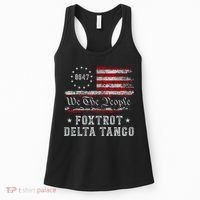 8647 Anti Trump Foxtrots Deltas Tangos Impeach 47 86 47 Flag Women's Tank Top thumb 0