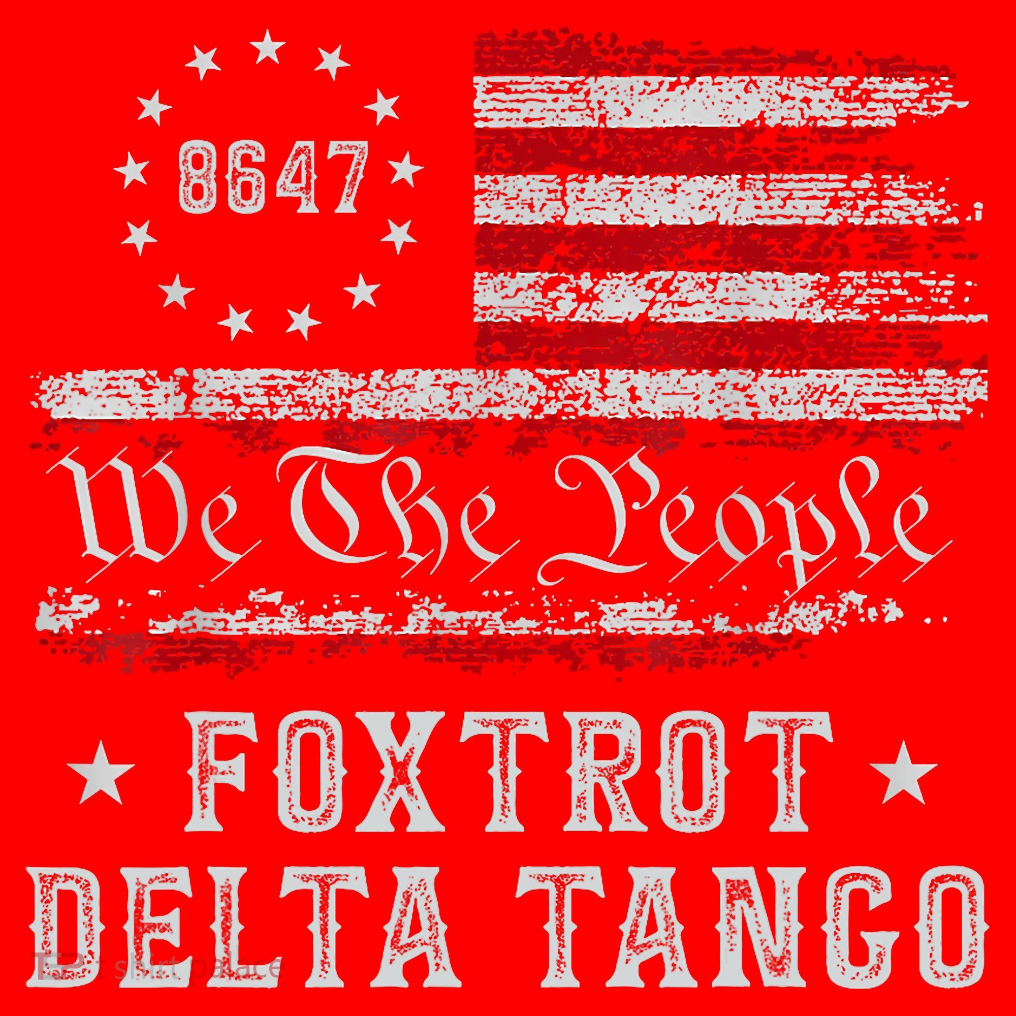8647 Anti Trump Foxtrots Deltas Tangos Impeach 47 86 47 Flag Santa Hat