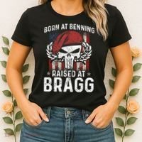 82nd Airborne Veteran Born At Ft Benning Raised Fort Bragg Women's T-Shirt thumb 2
