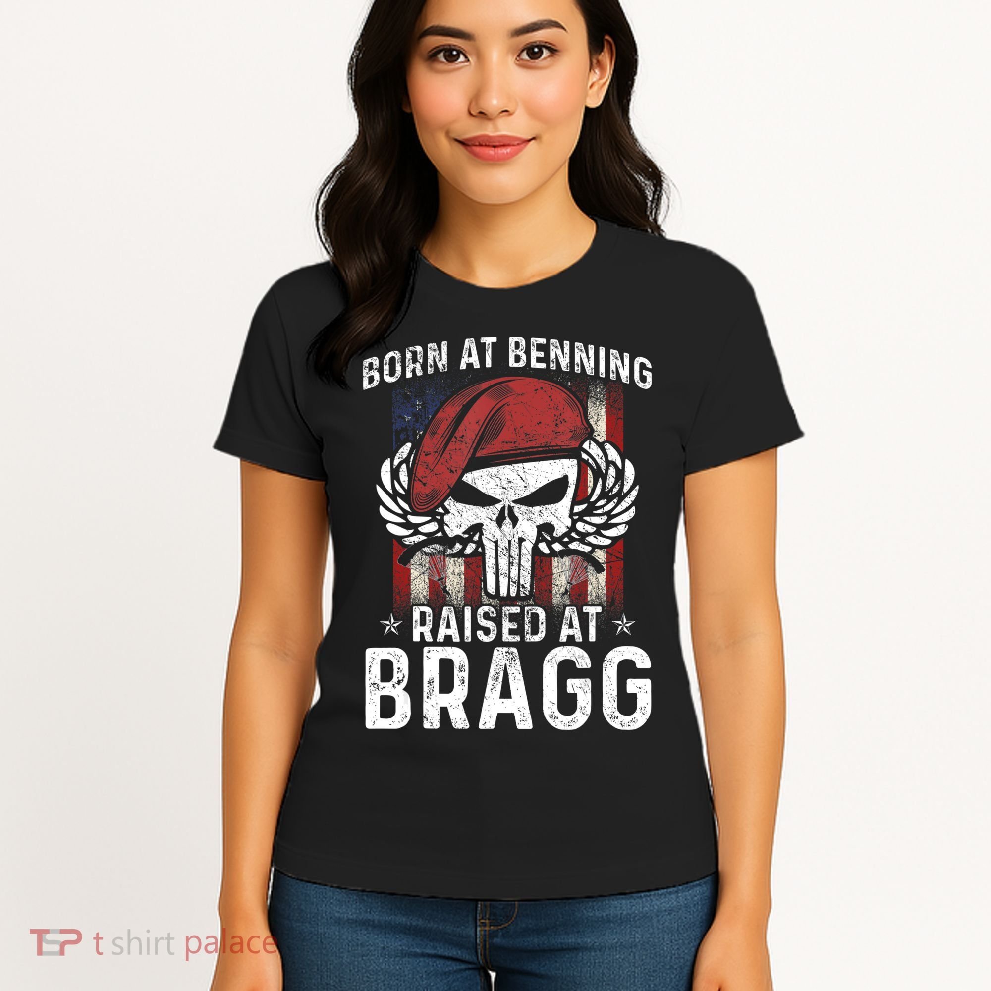 82nd Airborne Veteran Born At Ft Benning Raised Fort Bragg Women's T-Shirt