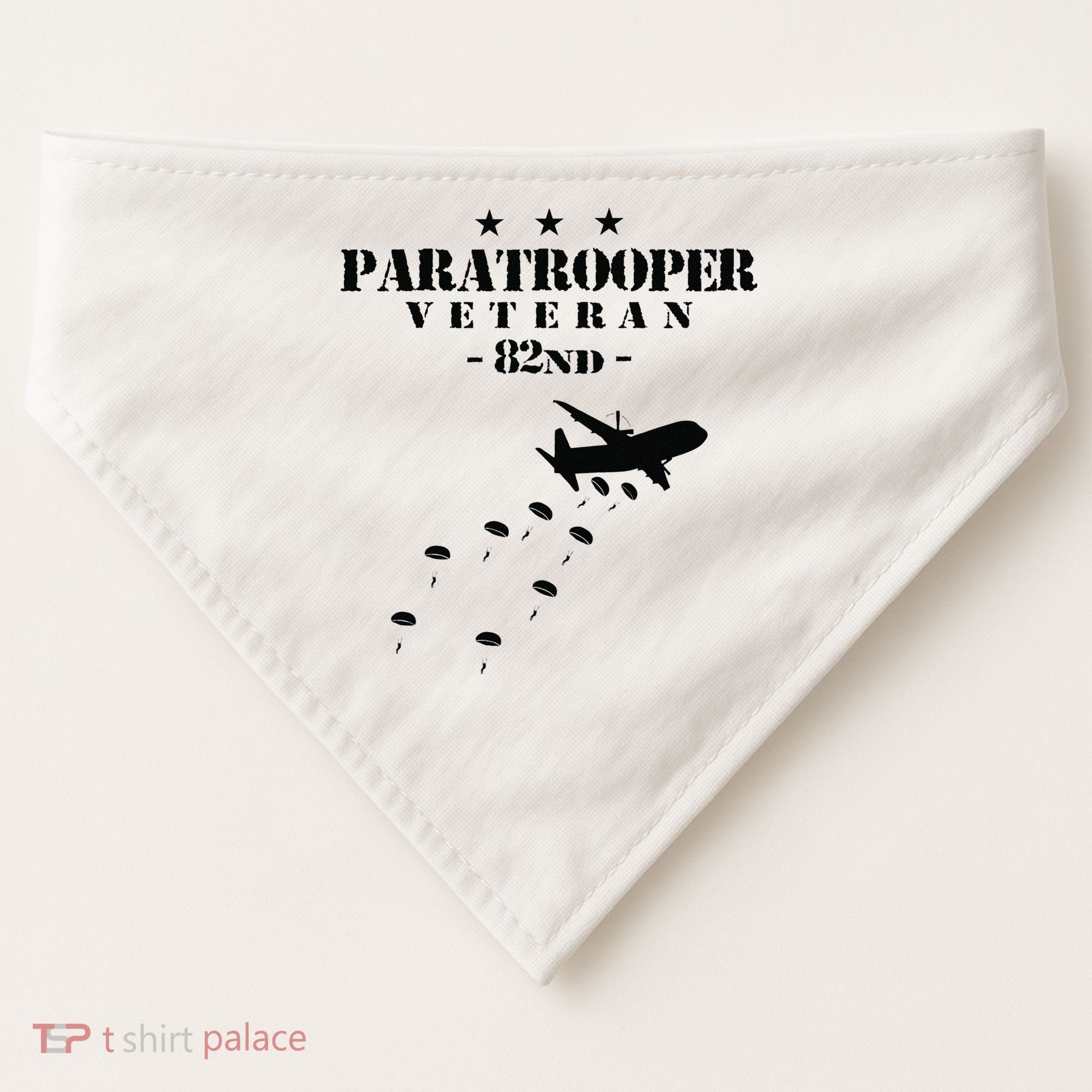 82nd Airborne Veteran Paratrooper USA-Made Doggie Bandana